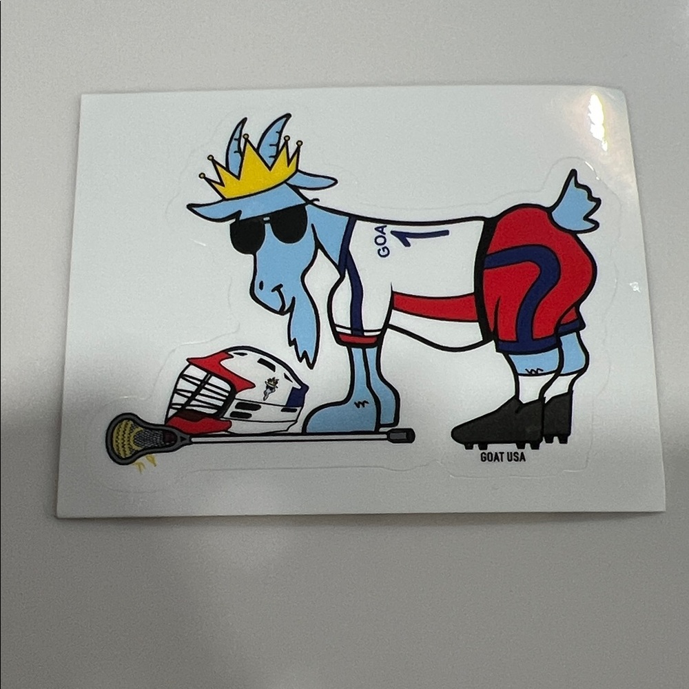 GOAT USA Lacrosse Goat Sticker - Blue, Red, Yellow